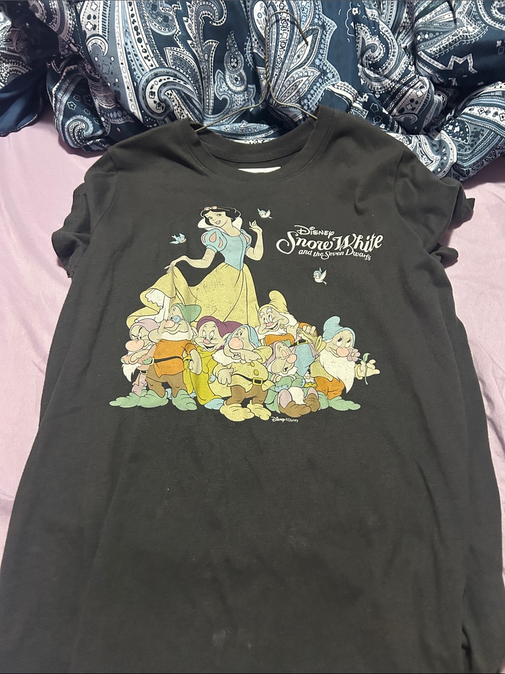 Disney Black Snow White & Seven Dwarfs Graphic Tee
